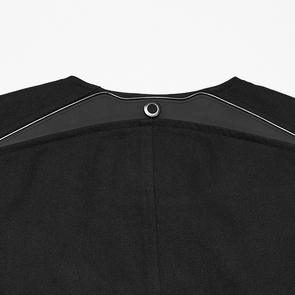 Gothic Punk Warrior Vest with Armor Shoulder Details