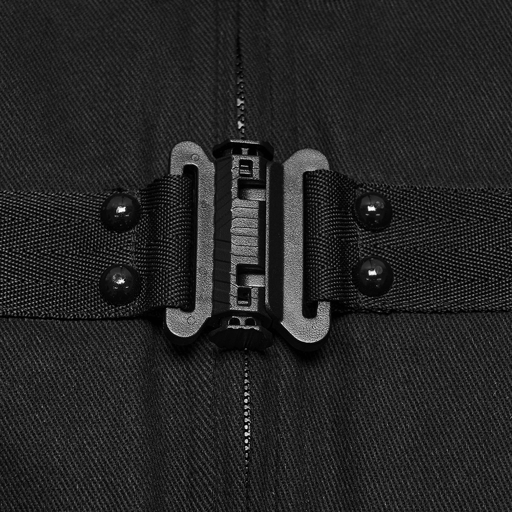 Gothic Punk Warrior Vest with Armor Shoulder Details