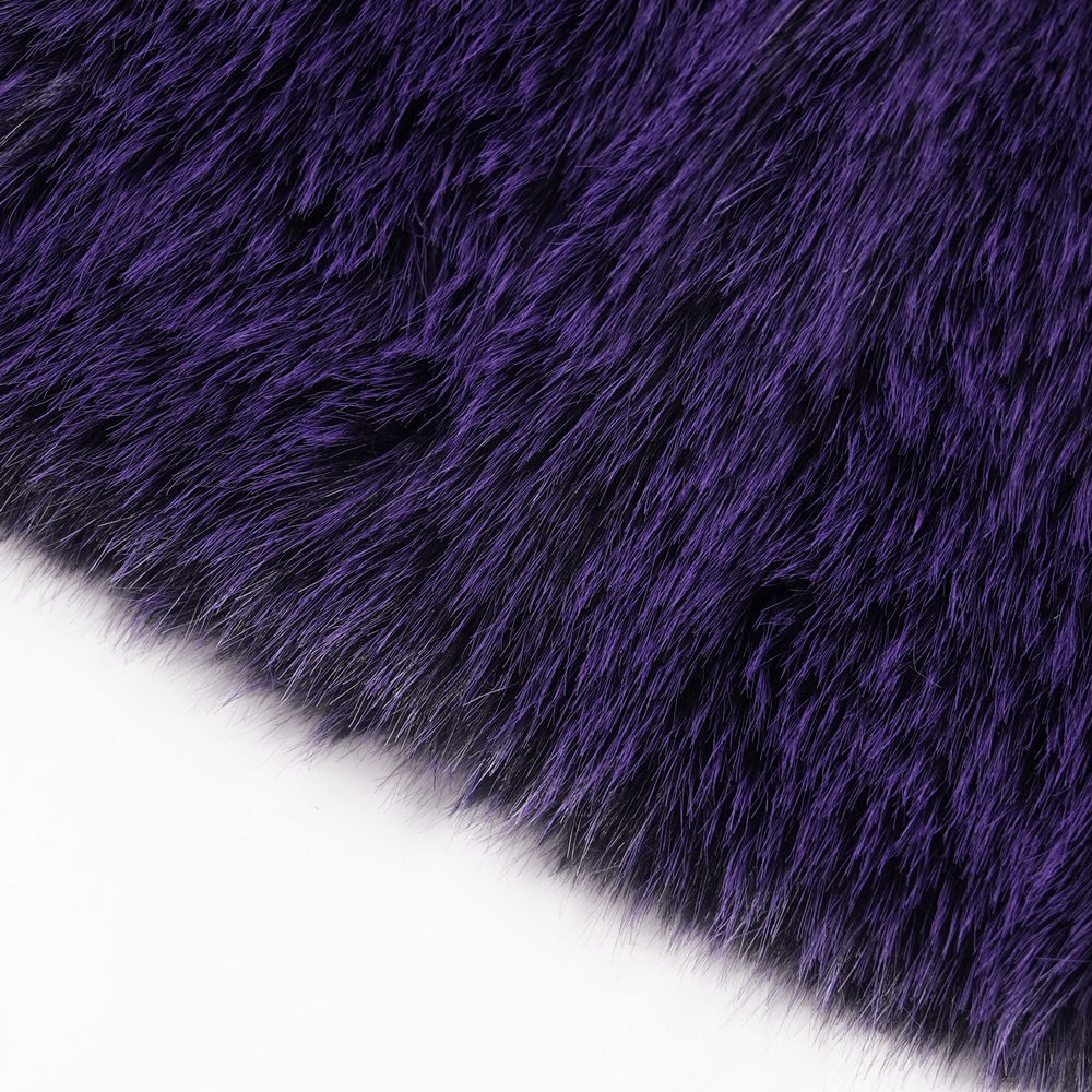 Gothic Purple Faux Fur Leg Warmers with Buckles