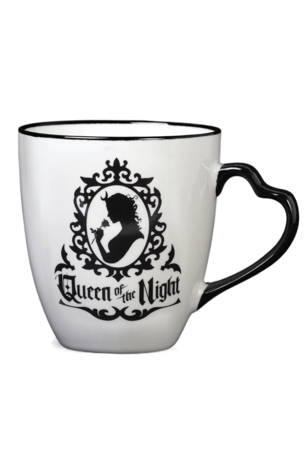 Gothic "Queen of the Night" Mug with Heart Handle
