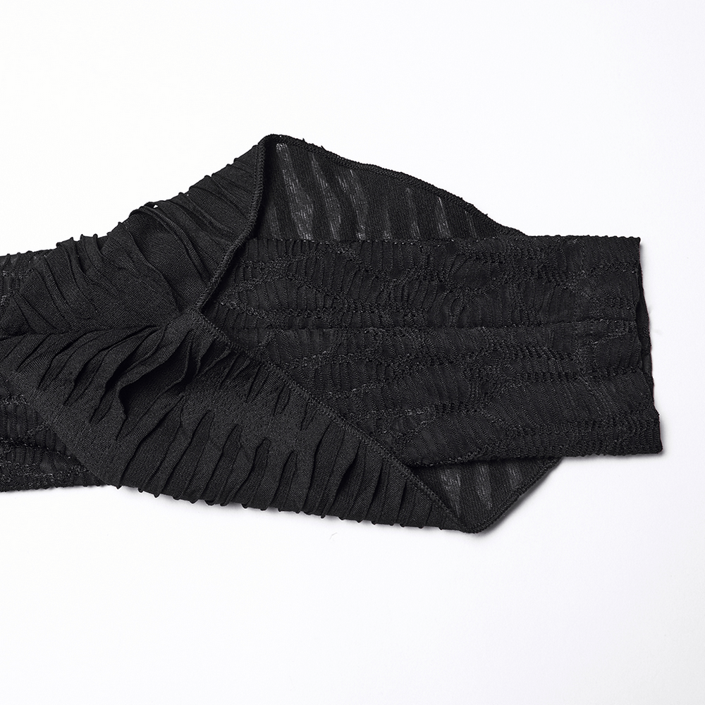 Gothic Ragged Knit Mesh Dress with Fish-tail Hem