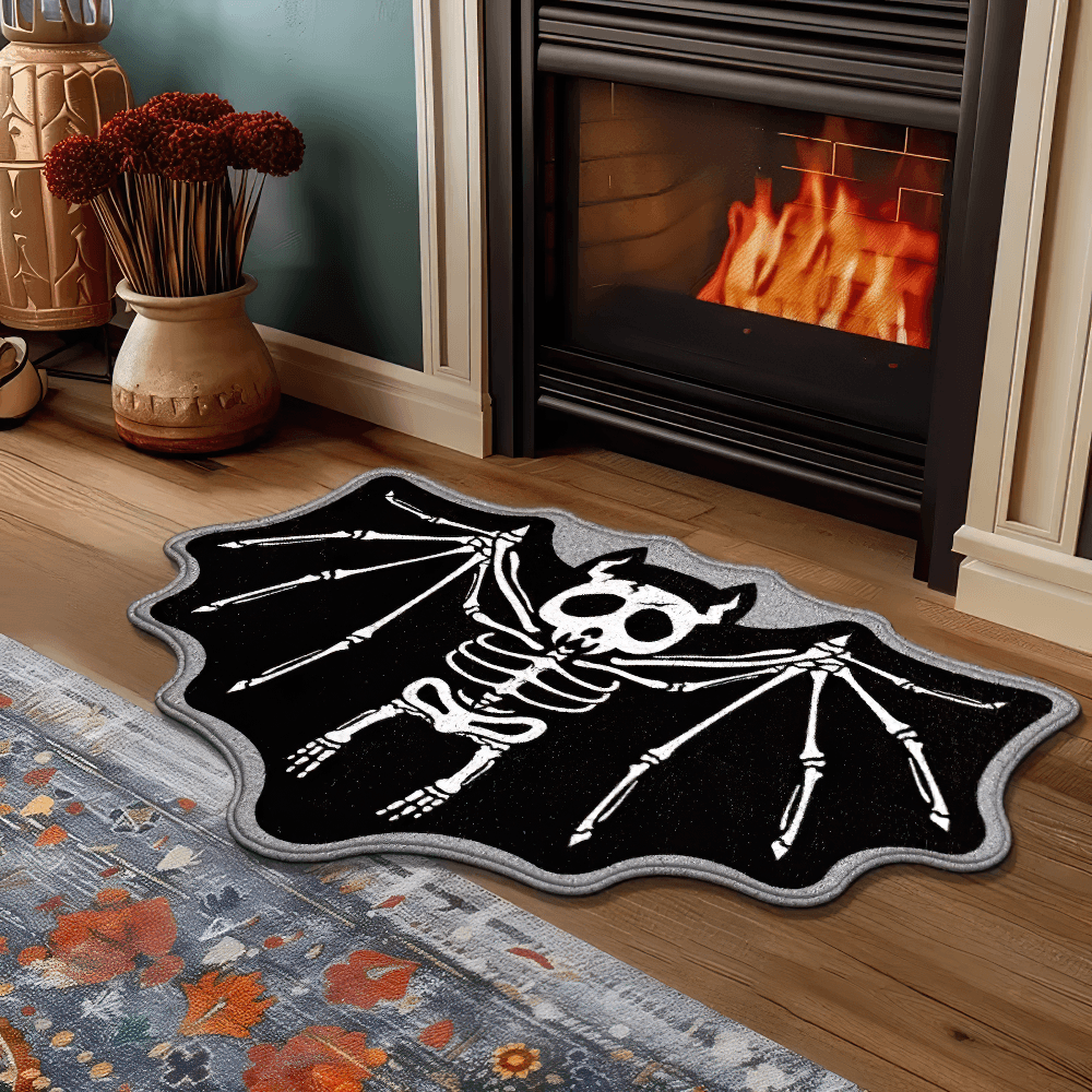 Gothic Spider Web Halloween Rug for Gothic Decor