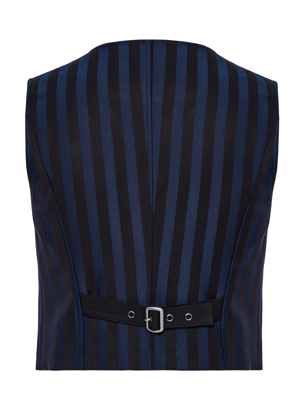 Gothic Steampunk Striped Vest with Carved Buttons