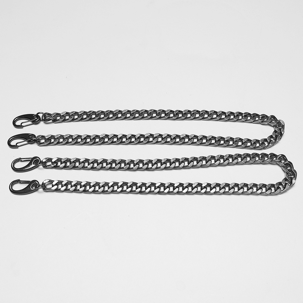 Gothic Studded PU Leather Harness with Chains