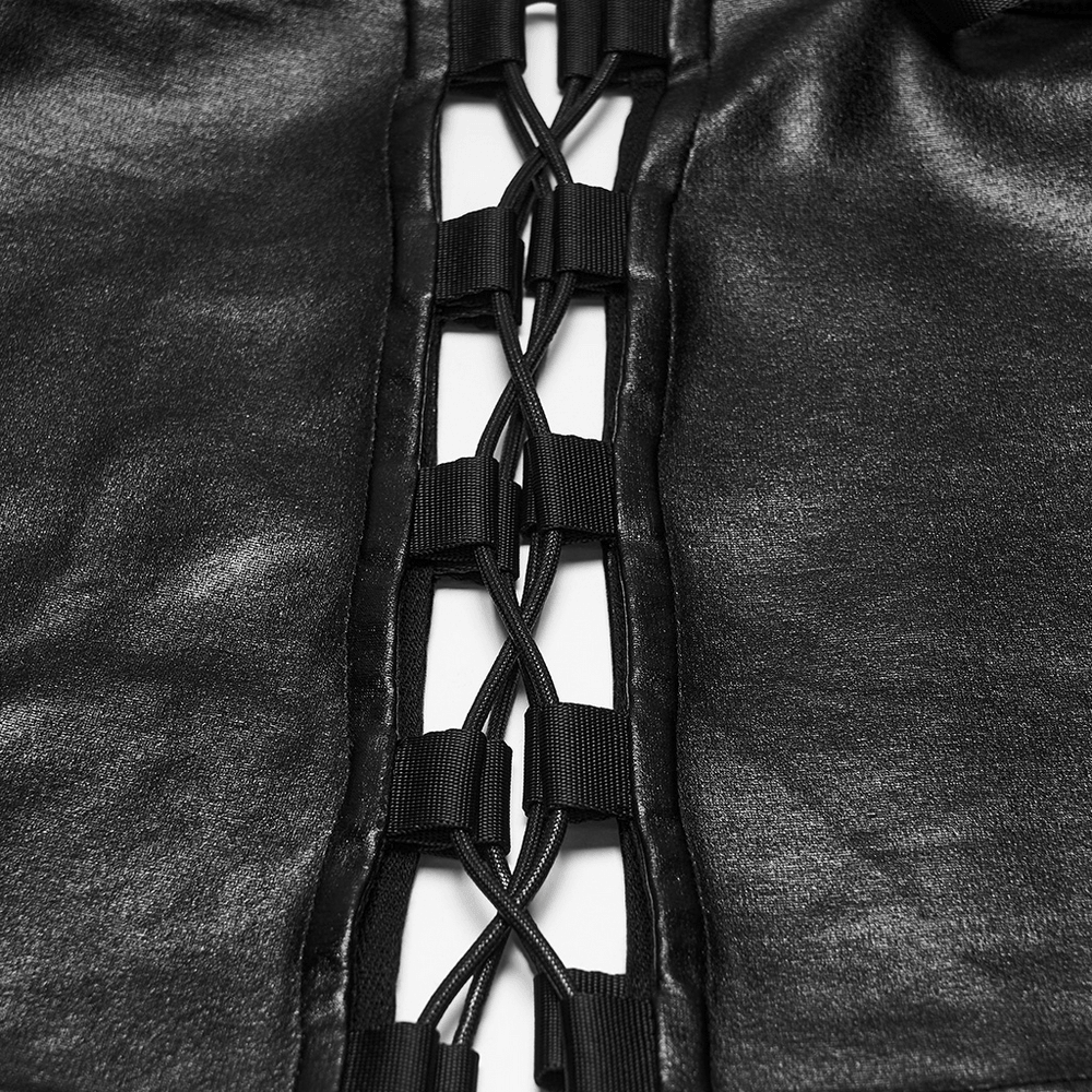 Gothic Techwear Two Piece Harness Top and Mini Skirt