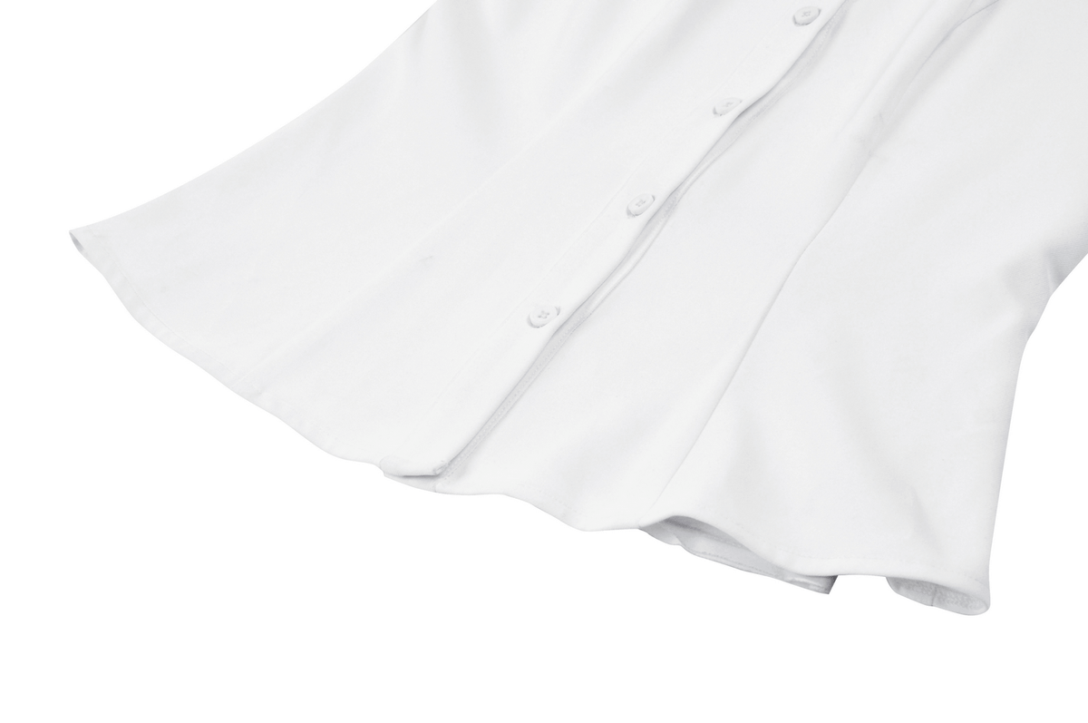 Gothic White Blouse With Detachable Lace Jabot