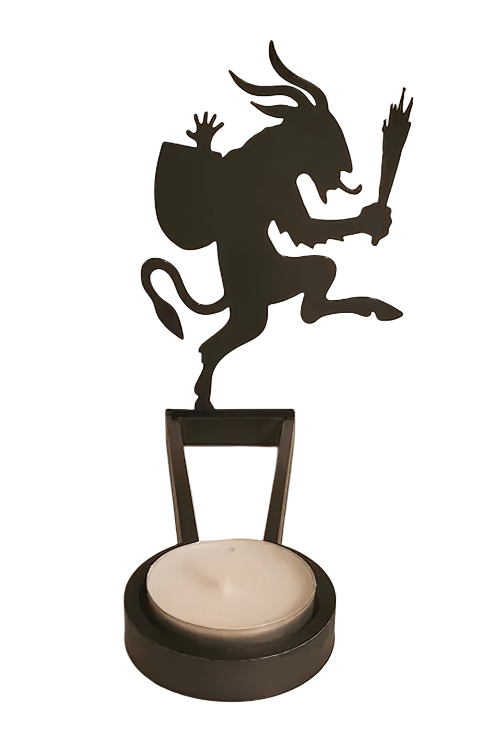 Halloween Shadow Tealight Holder with Metal Scene