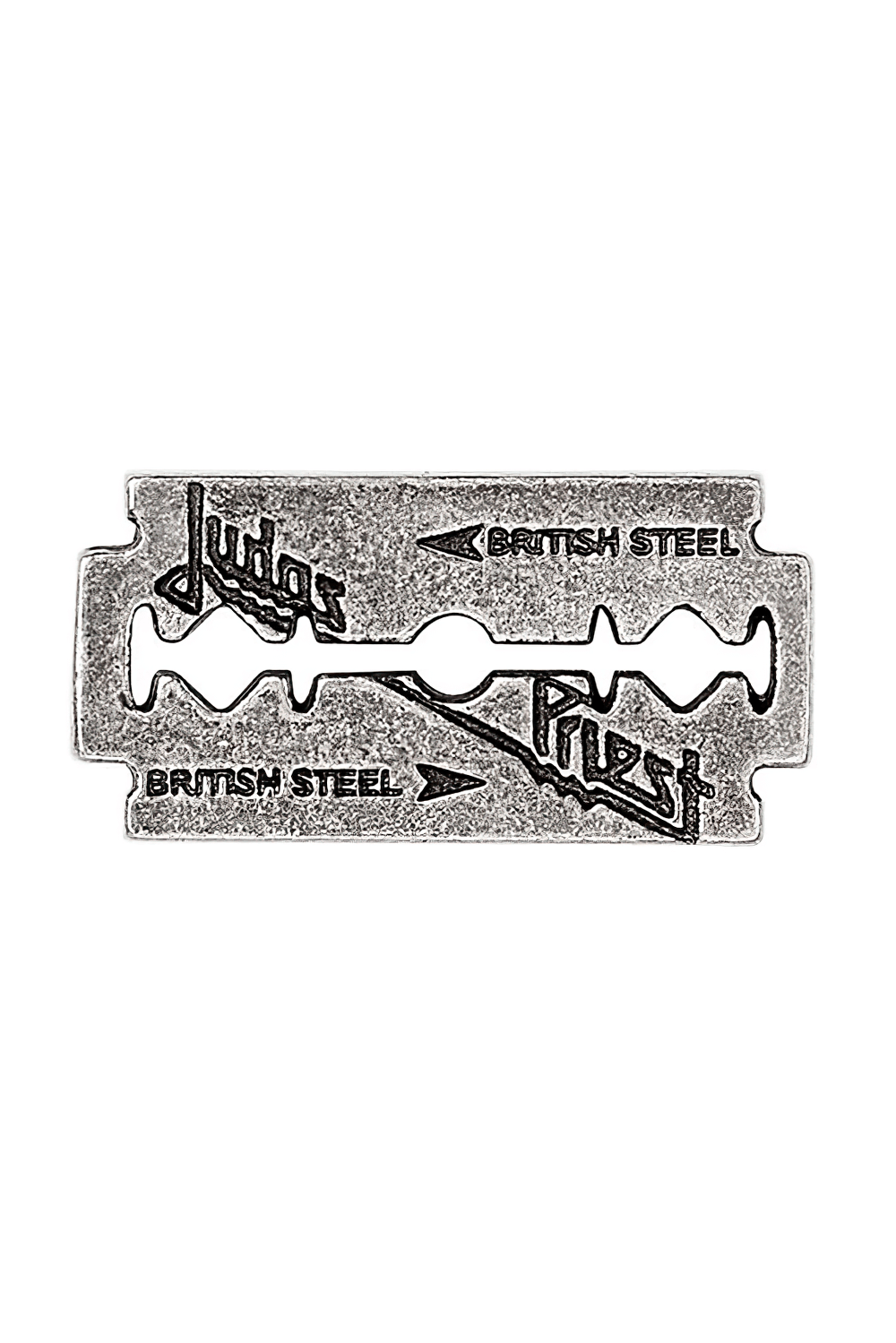 Judas Priest British Steel Razorblade Pewter Pin Badge