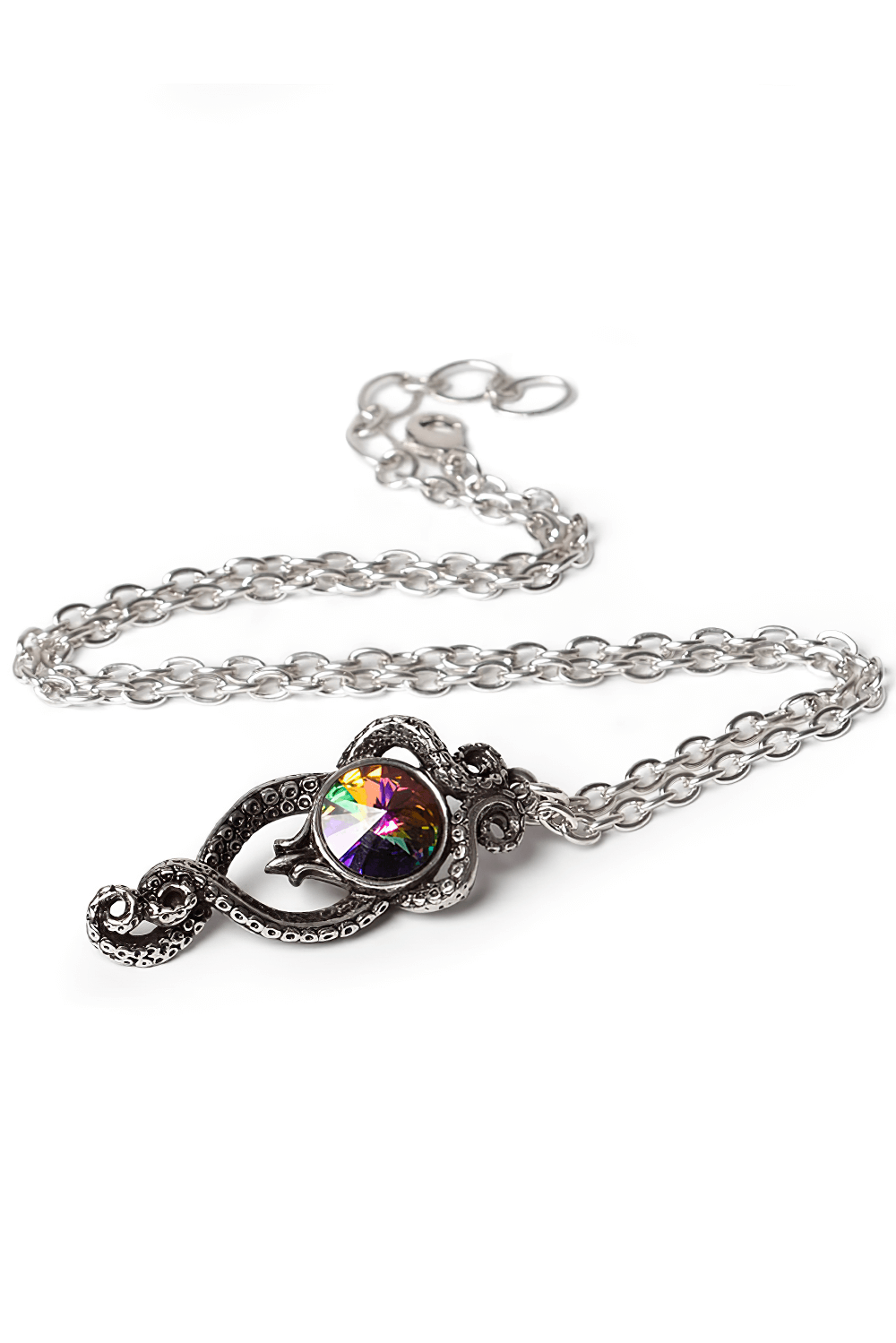 Kraken Tentacle Pendant with Austrian Crystal Drop