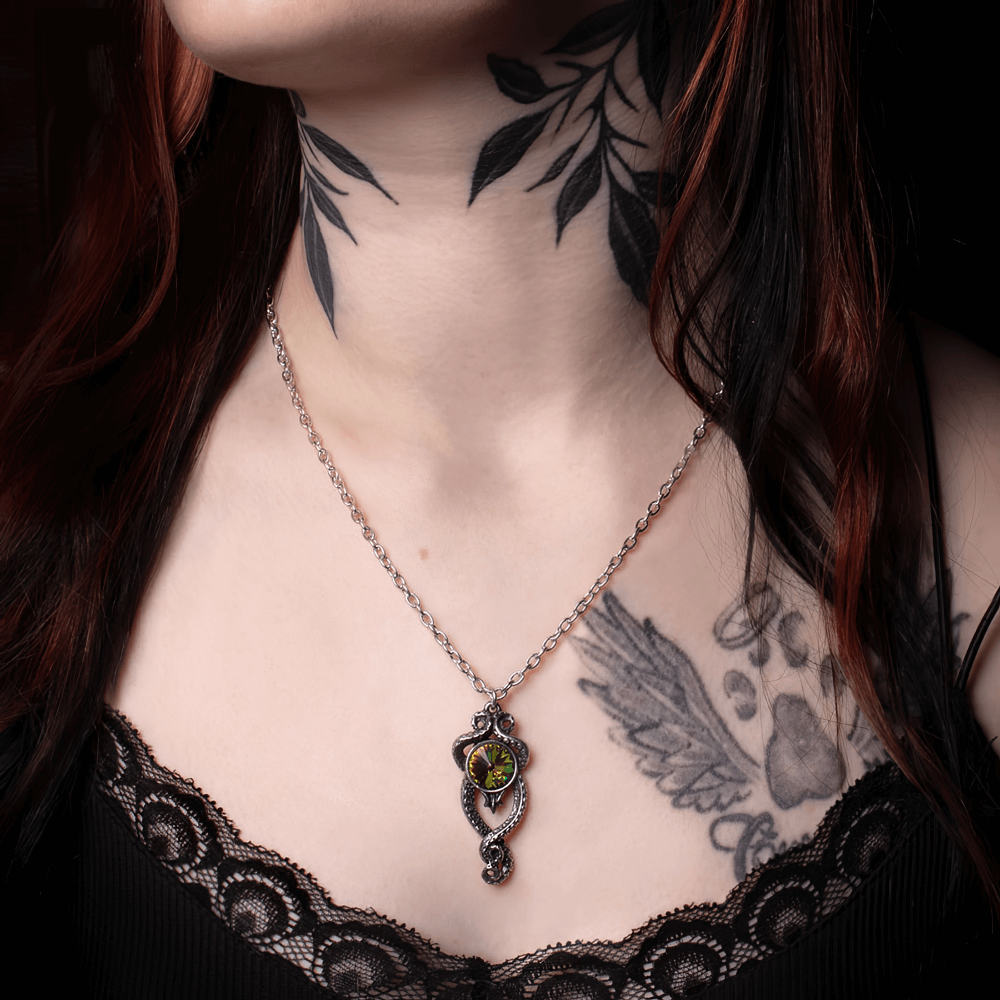 Kraken Tentacle Pendant with Austrian Crystal Drop
