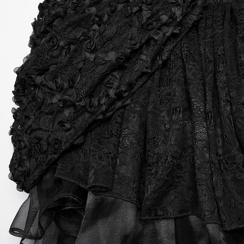 Lolita Sweet Cool Dress with Puff Sleeves and Lace