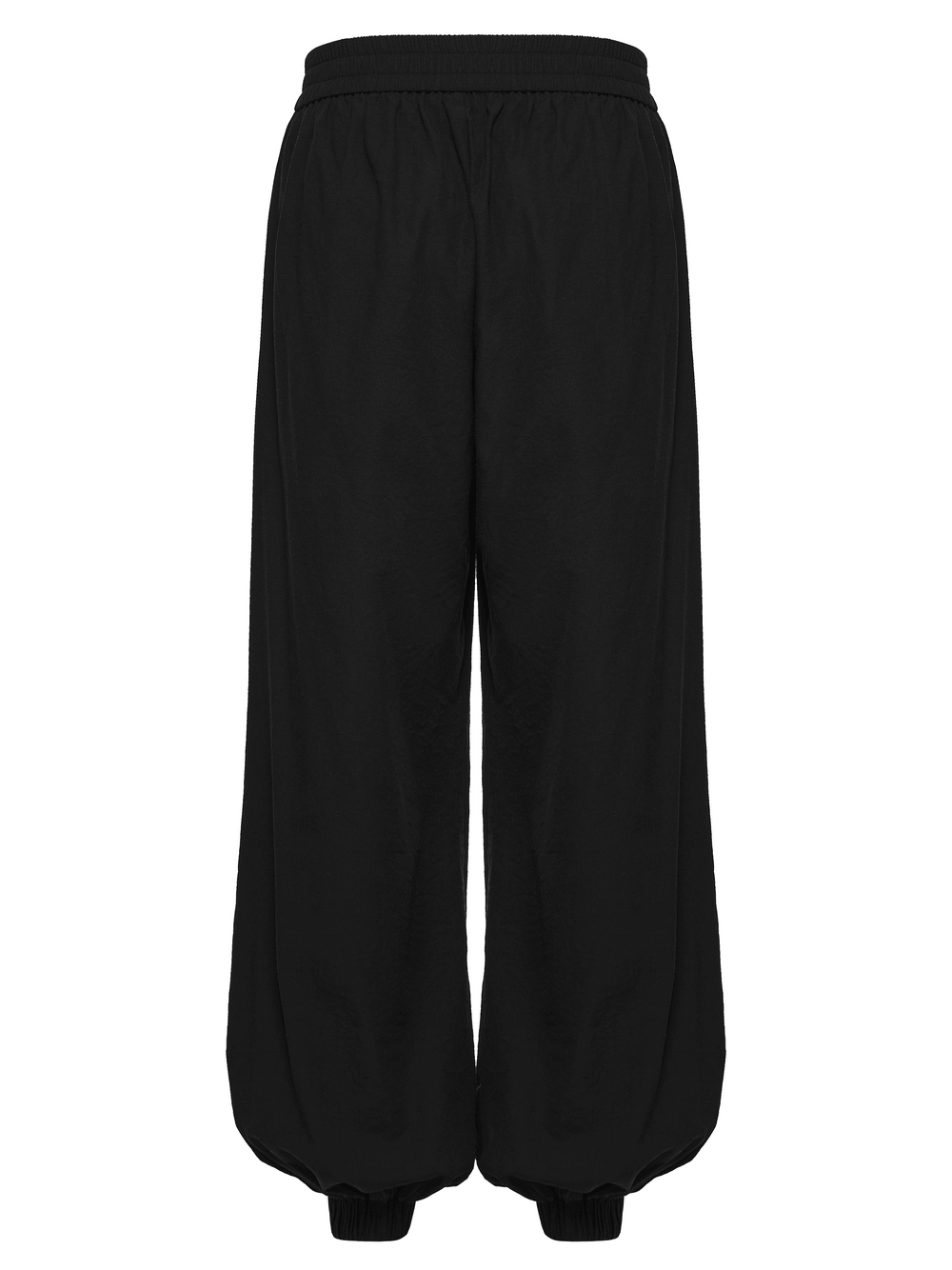 Male Black Gothic Pleated Lantern Tapered Pants
