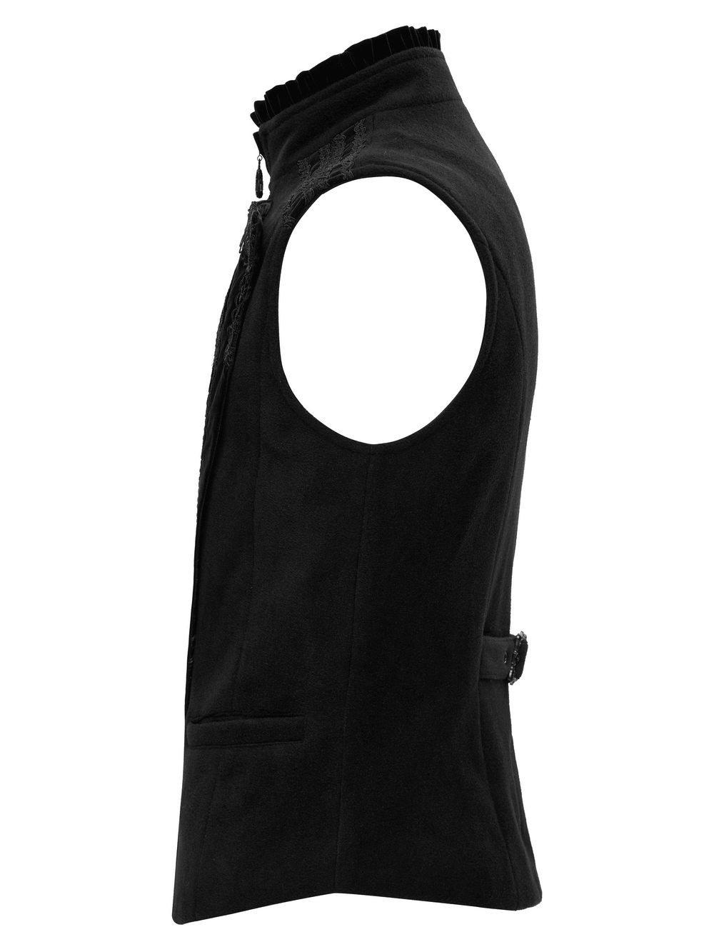 Male Court Waistcoat with Embroidered Lace Details