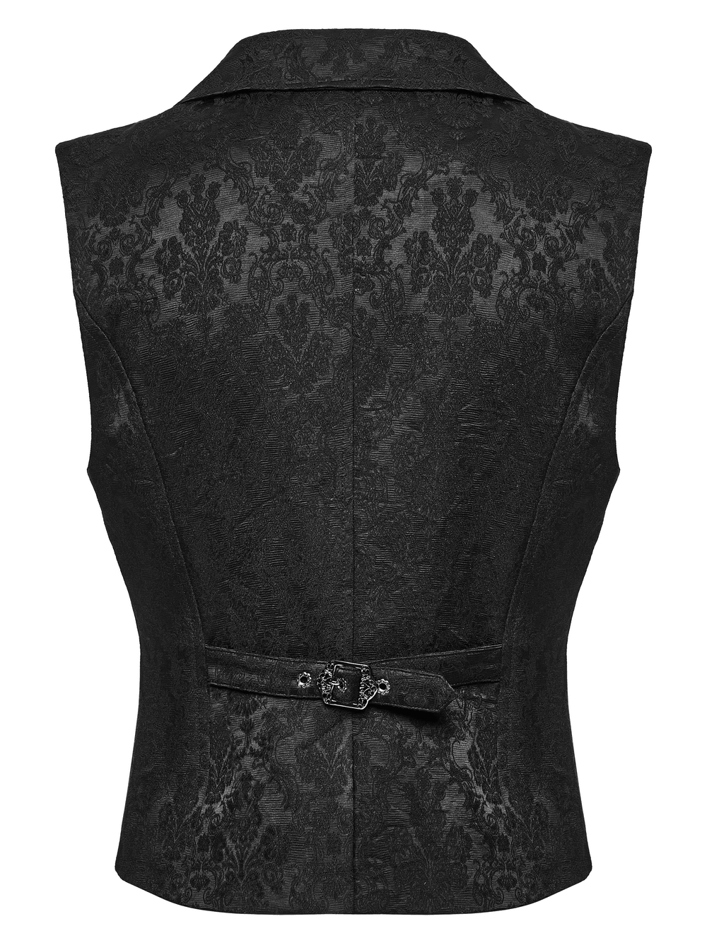 Male Jacquard Waistcoat with Ornate Buckle Fastening