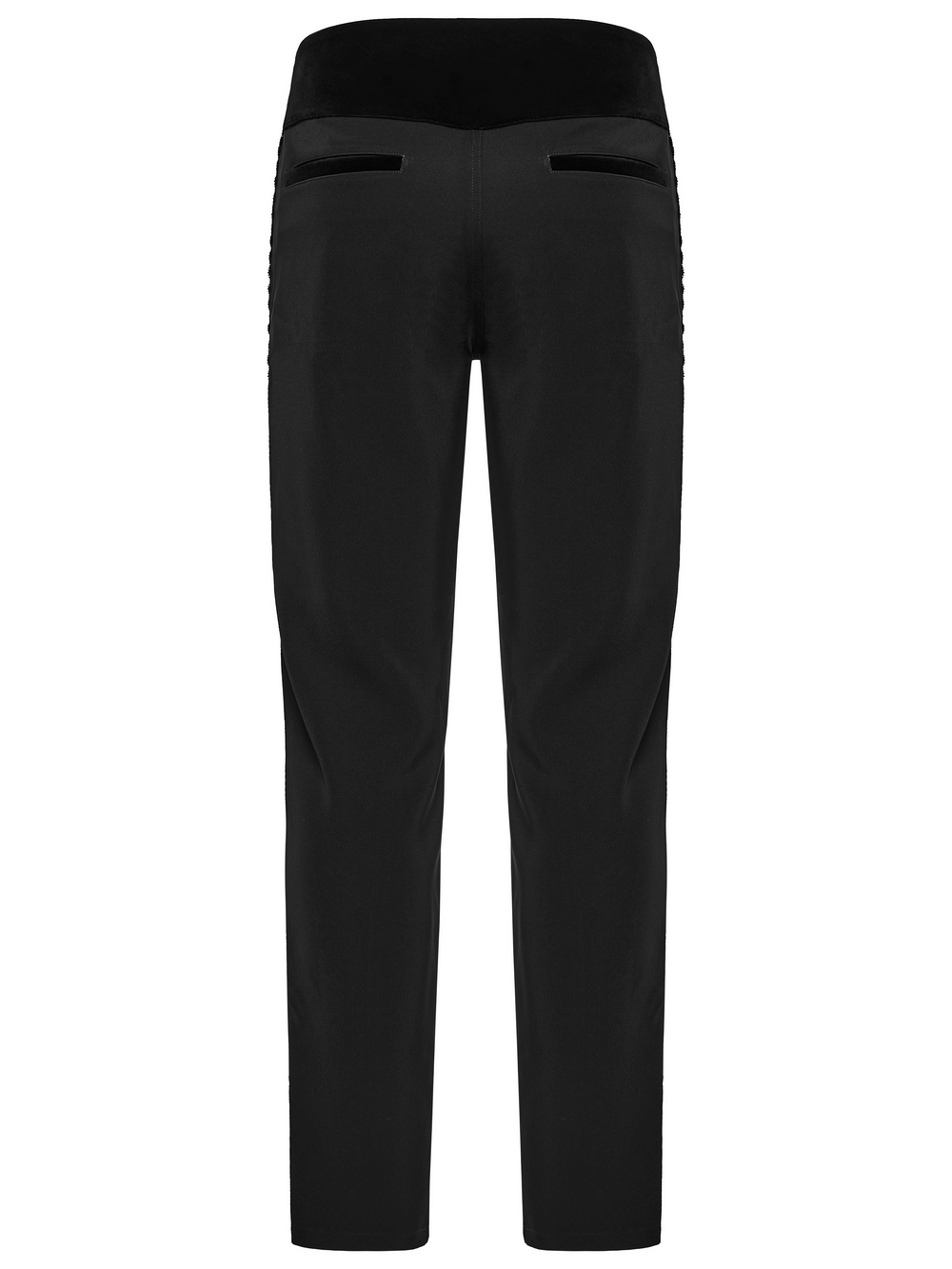 Male Velvet Trim Tailored Trousers with Lace Side Panels