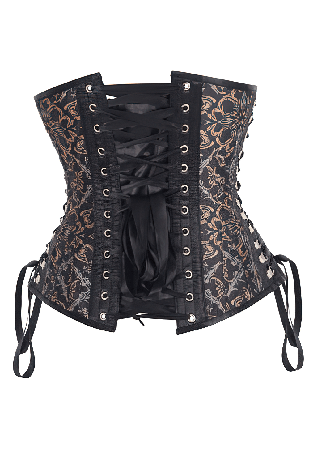 Maurice Gothic Scrollwork Tapestry Corset with Steel Boning