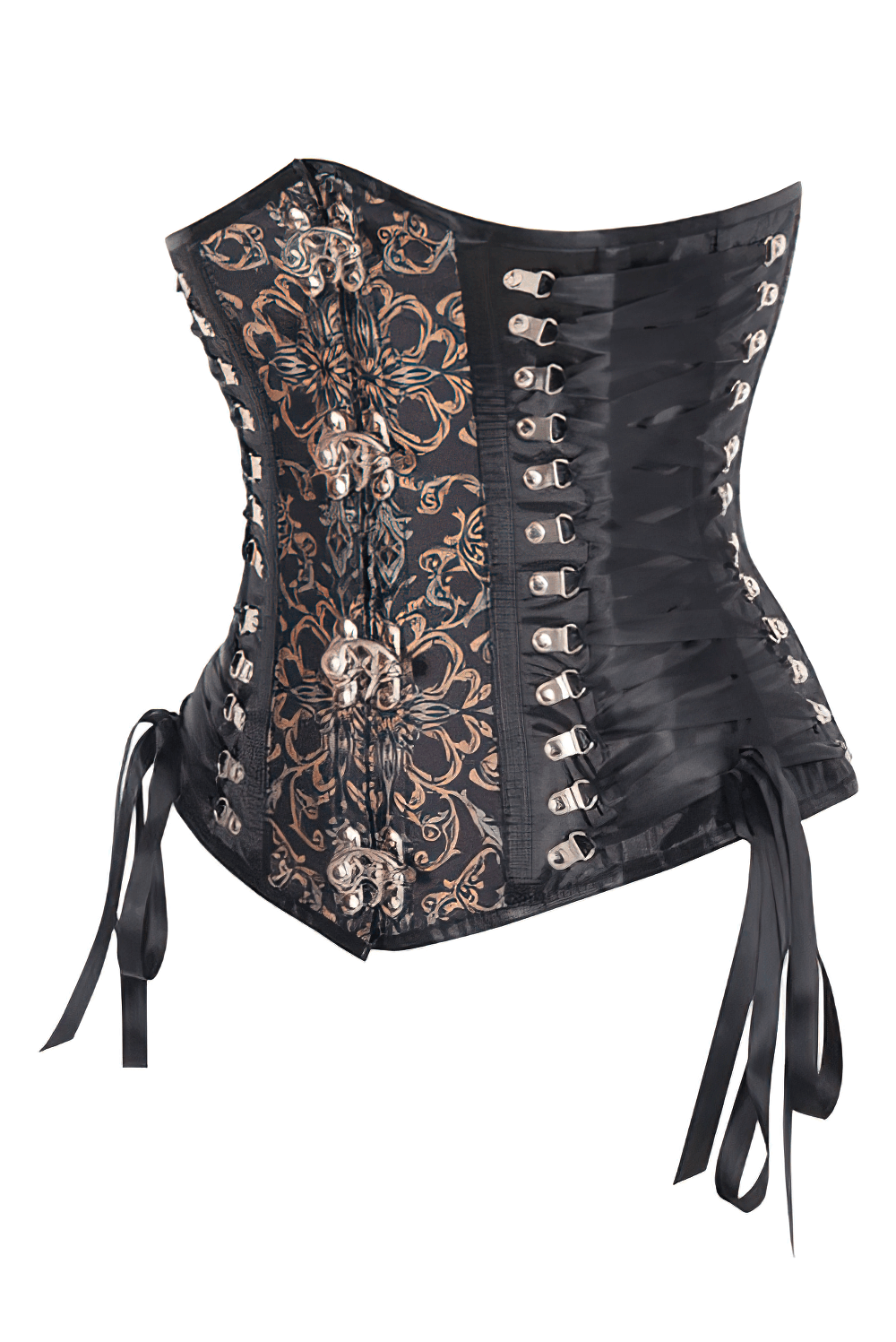 Maurice Gothic Scrollwork Tapestry Corset with Steel Boning