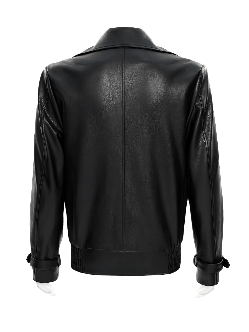 Men's Black Gothic Punk Biker Jacket with Spikes