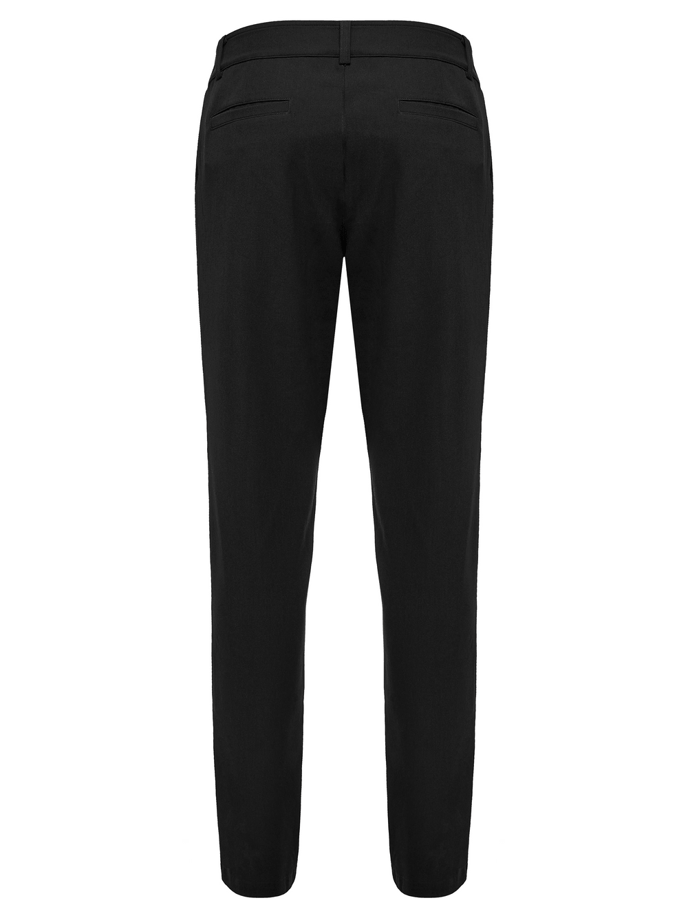 Men's Gothic Embossed Trim Tailored Black Trousers