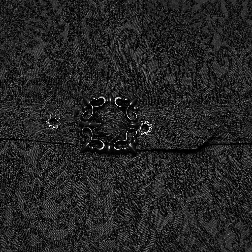 Men's Gothic Jacquard Asymmetrical Tailcoat Vest