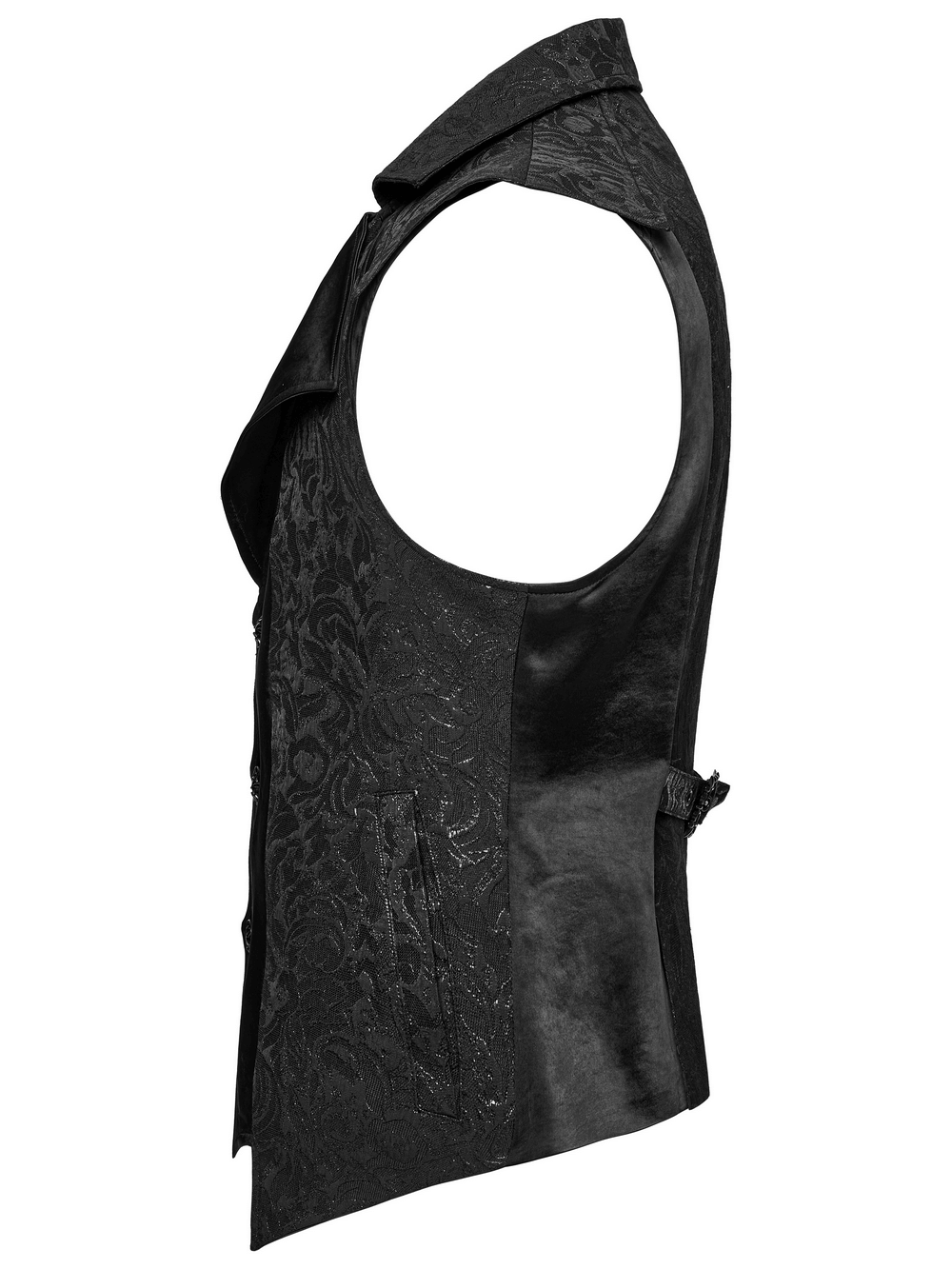 Men's Gothic Jacquard Waistcoat with Statement Collar
