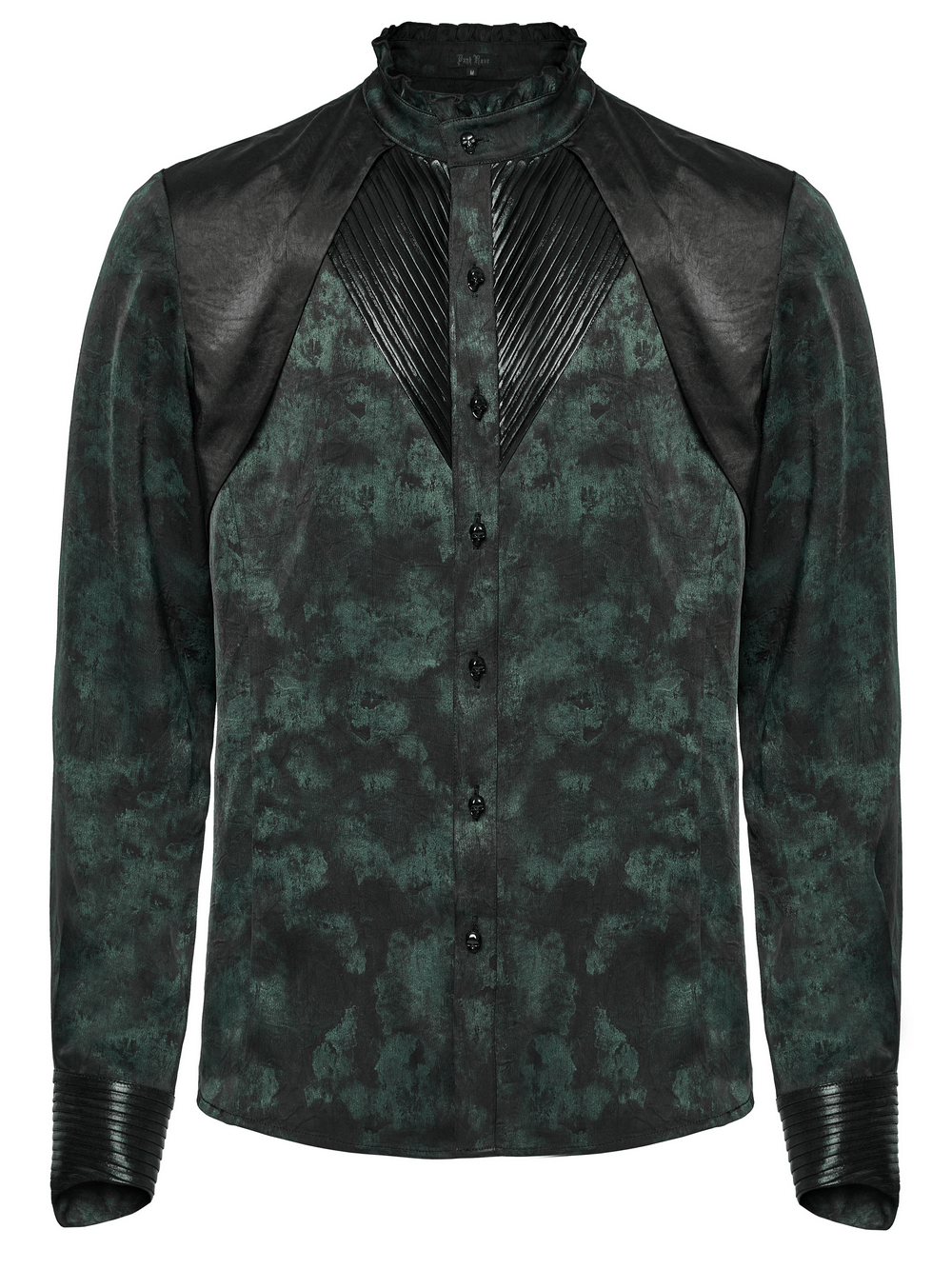 Men's Gothic Pleated Texture Long Sleeved Shirt