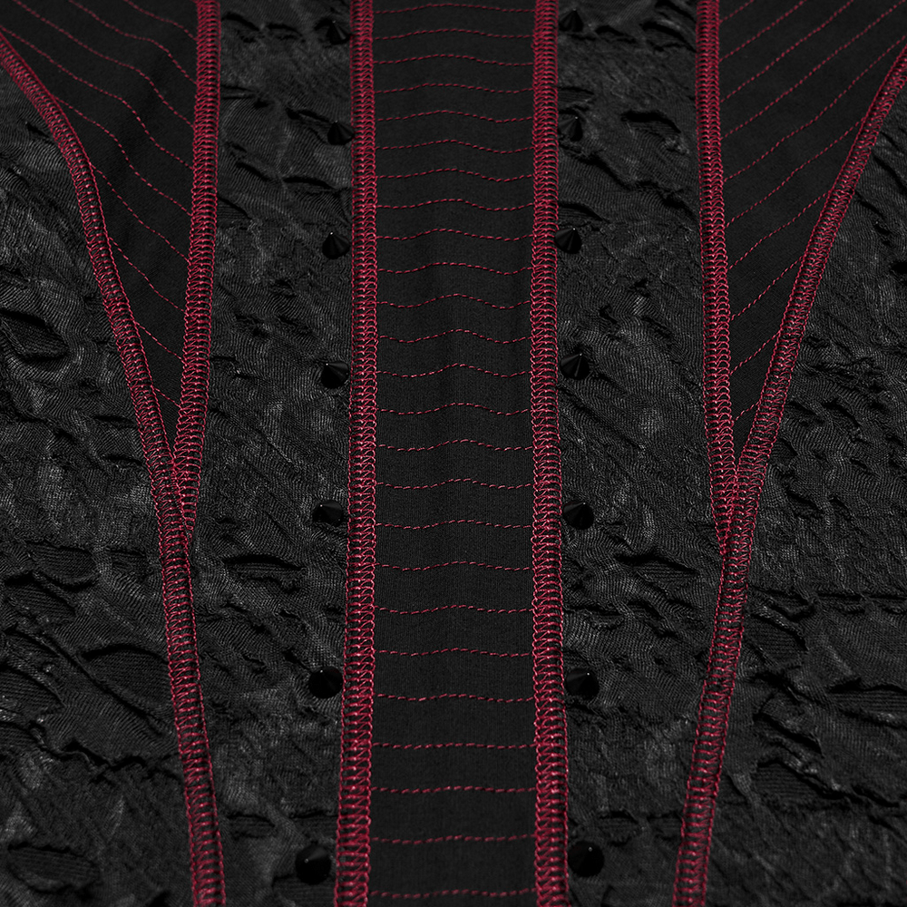 Men's Gothic Punk Geometric Knit Long-Sleeved Top