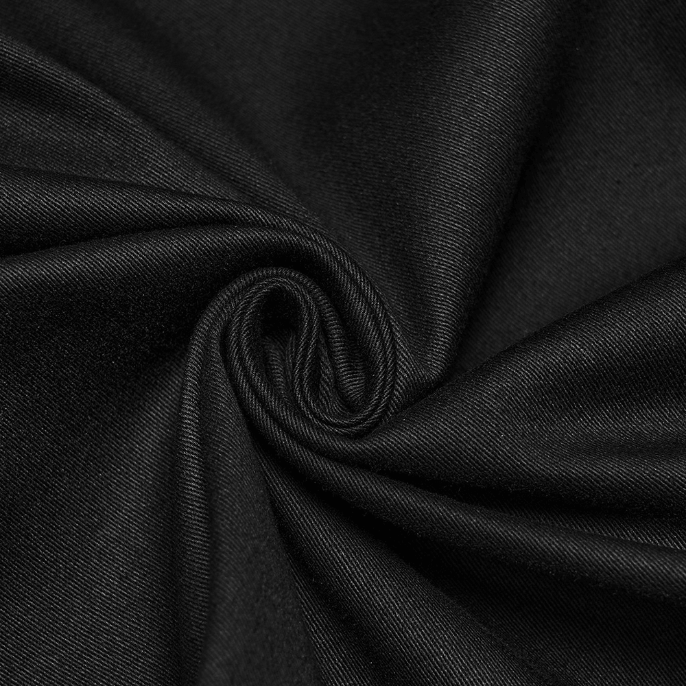 Men's Gothic Punk Long Cloak with Strap Details