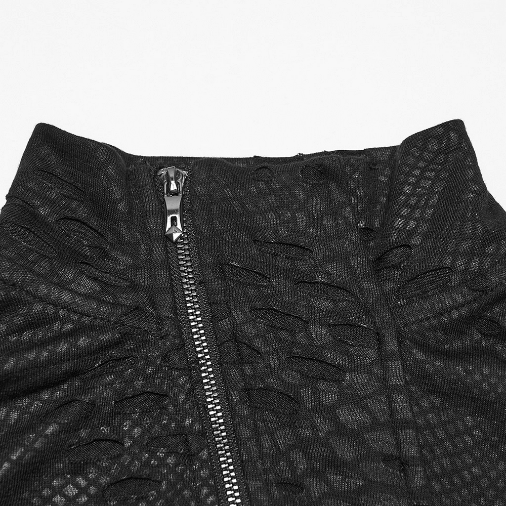 Men's Gothic Snake Texture Techwear Turtleneck Top