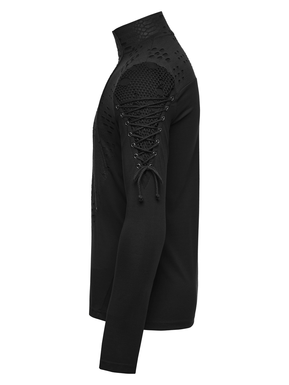 Men's Gothic Snake Texture Techwear Turtleneck Top