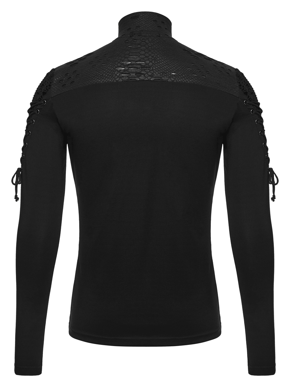 Men's Gothic Snake Texture Techwear Turtleneck Top
