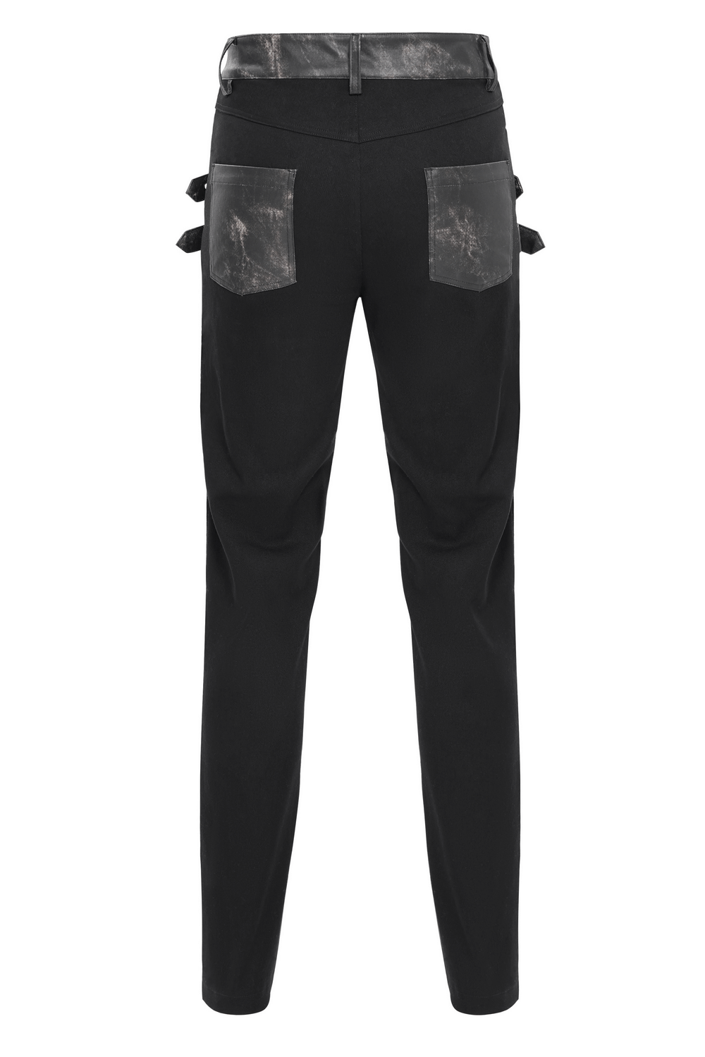 Men's Gothic Techwear Pants with Buckles and Panels