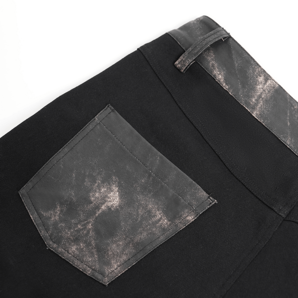 Men's Gothic Techwear Pants with Buckles and Panels