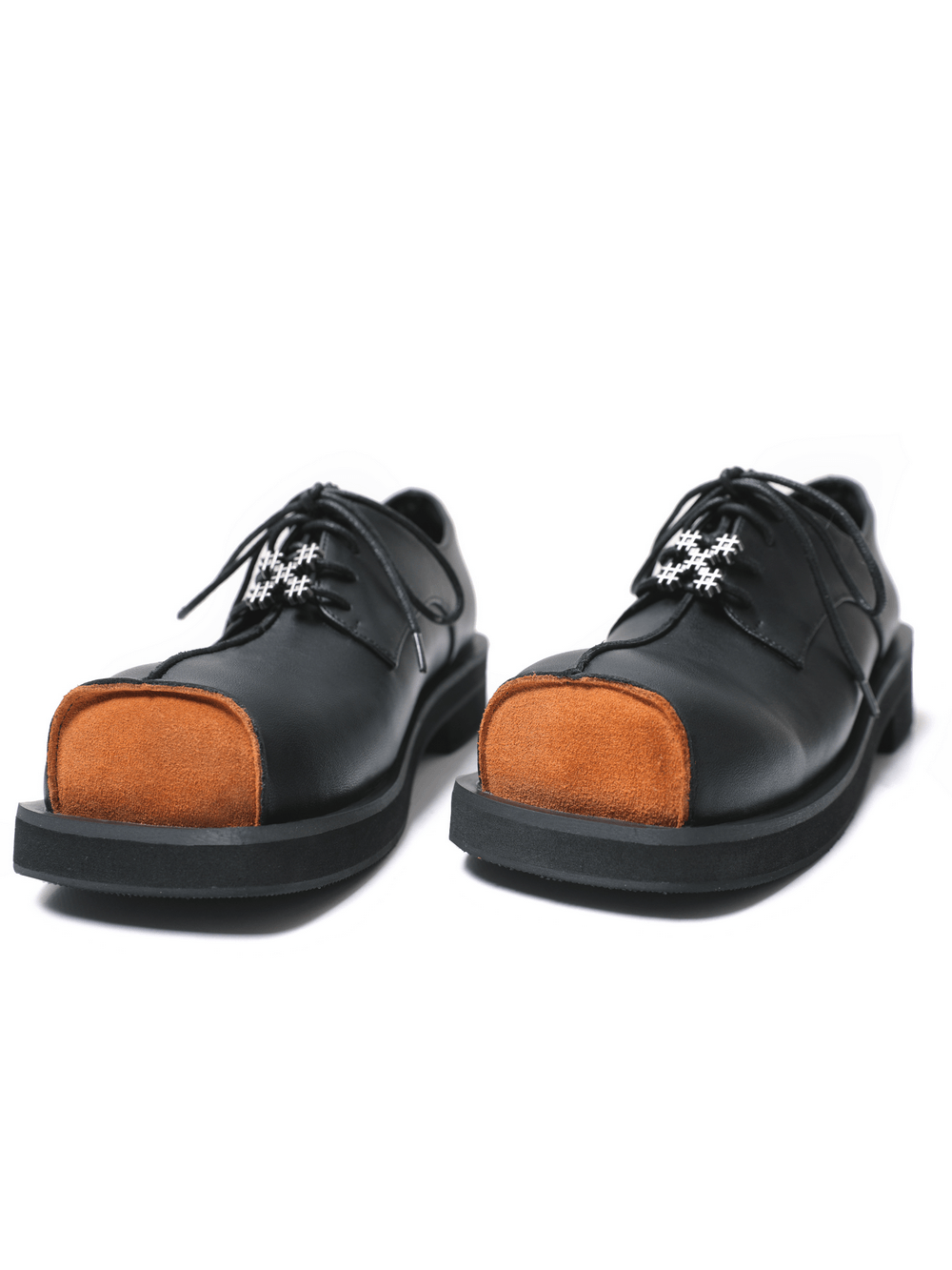 Men's Punk Formal Shoes with Contrast Toe Cap