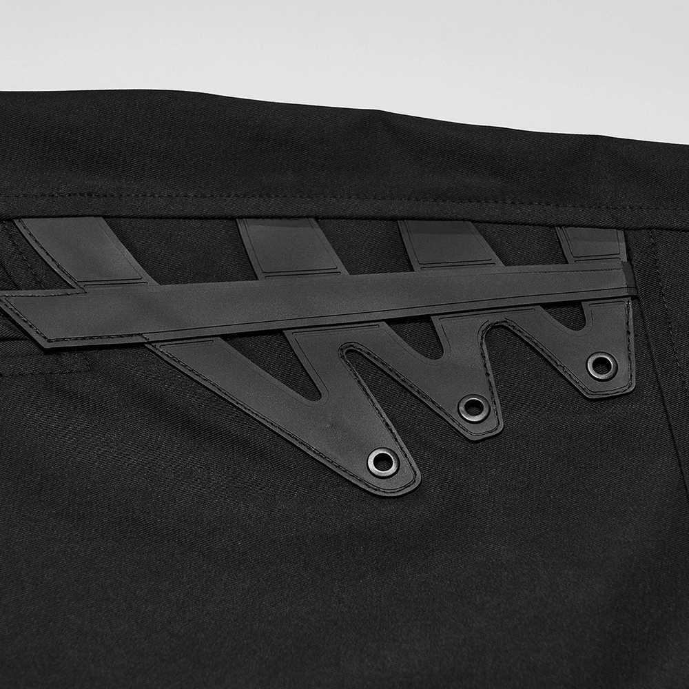 Men's Techwear Convertible Cargo Pants with Buckle Straps
