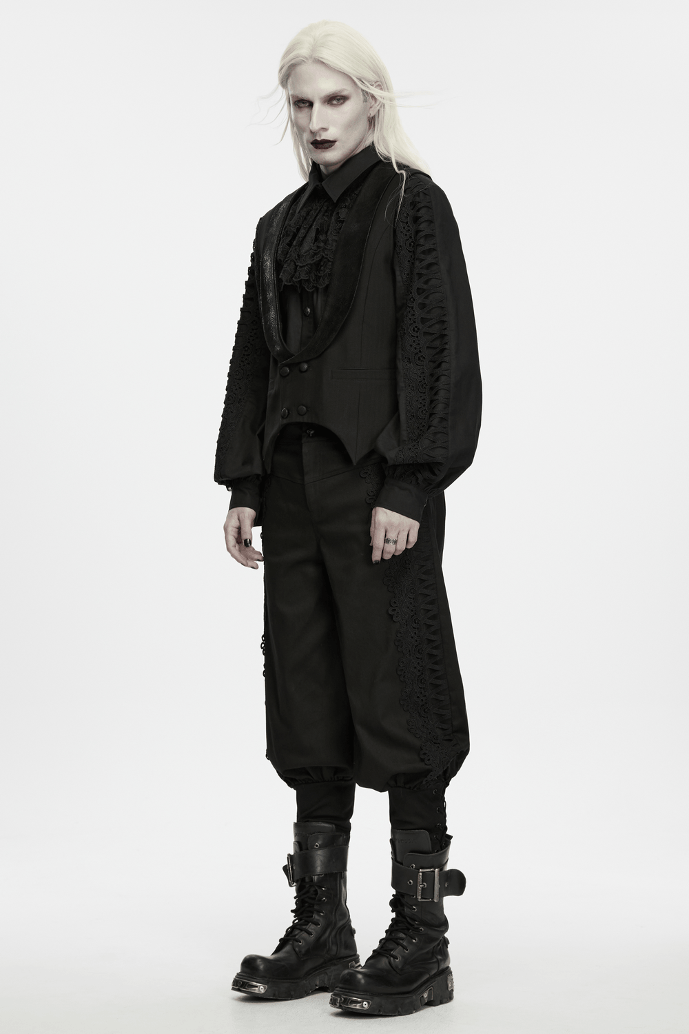 Men's Victorian Gothic Pointed Hem Waistcoat