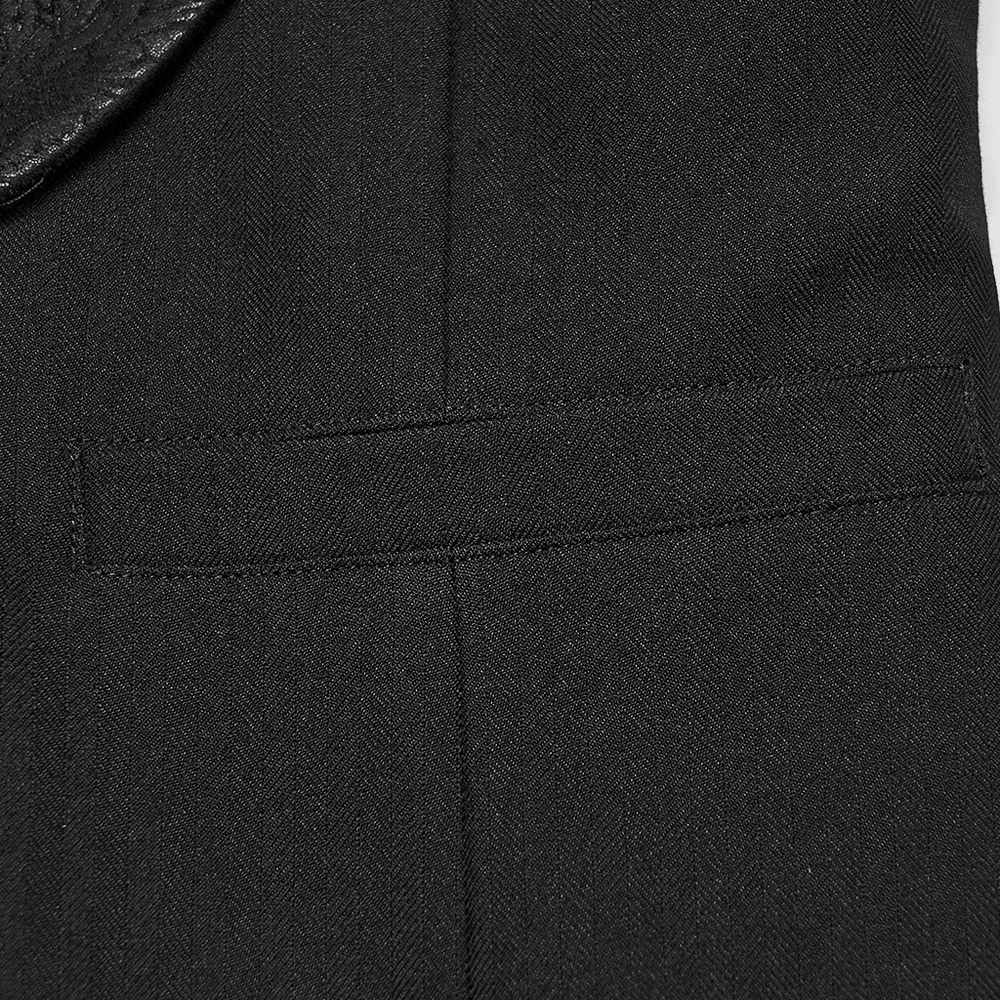 Men's Victorian Gothic Pointed Hem Waistcoat
