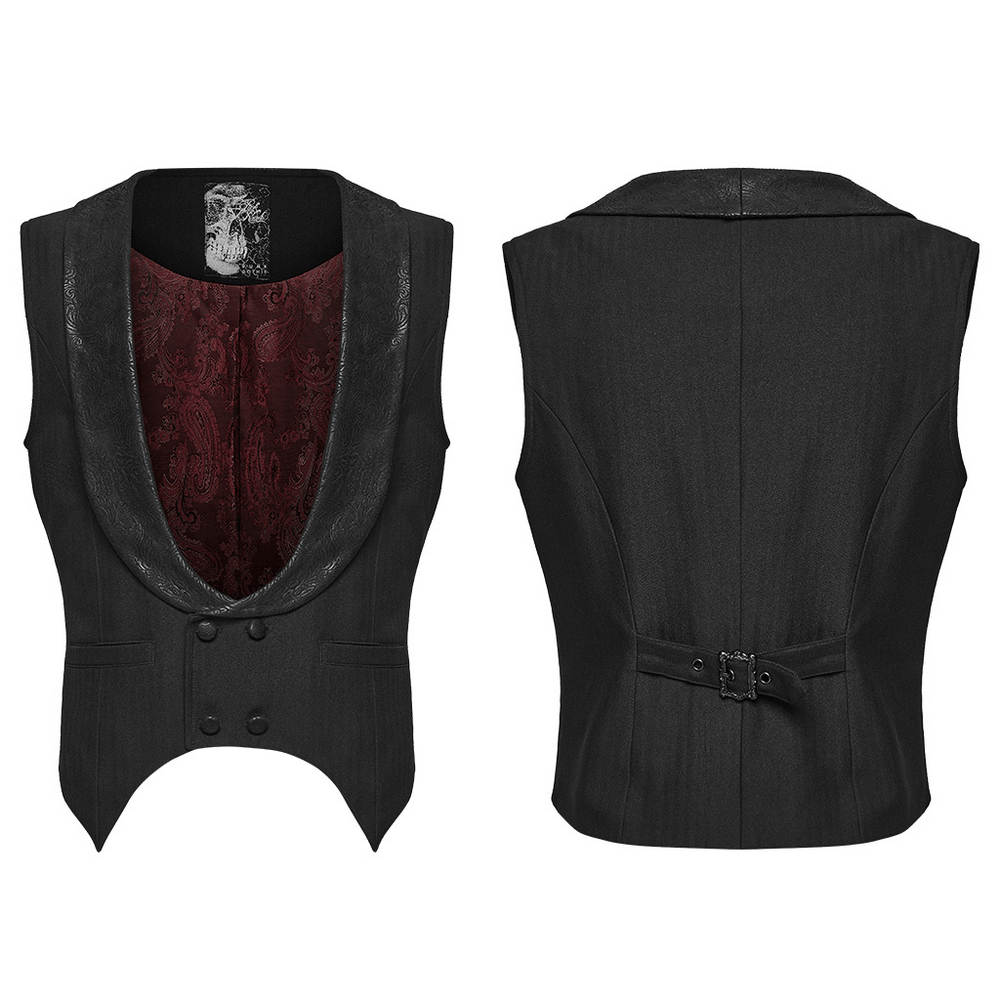 Men's Victorian Gothic Pointed Hem Waistcoat