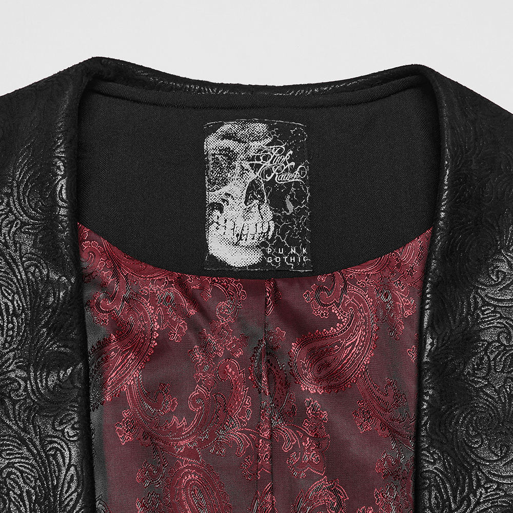 Men's Victorian Gothic Pointed Hem Waistcoat