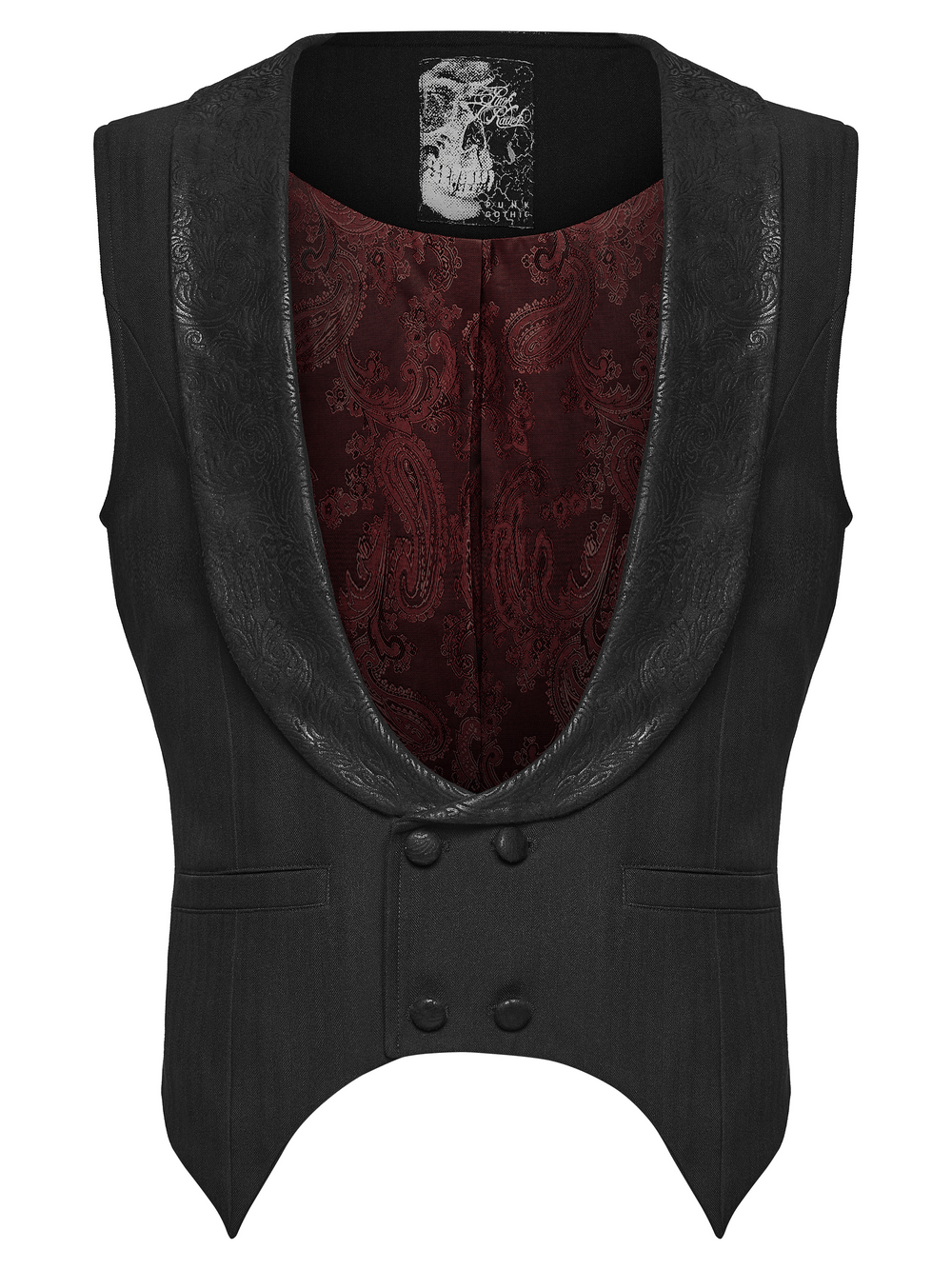 Men's Victorian Gothic Pointed Hem Waistcoat