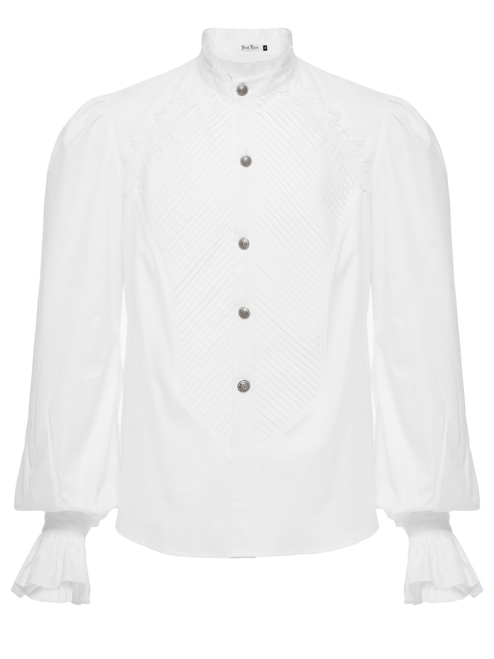 US SALE of Men's Victorian Shirt with Ruffle Collar and Bubble Sleeves