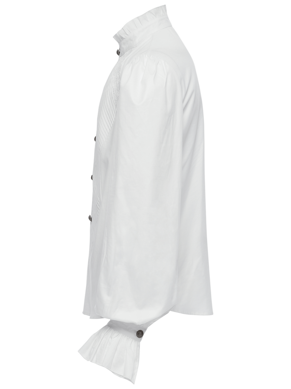 US SALE of Men's Victorian Shirt with Ruffle Collar and Bubble Sleeves