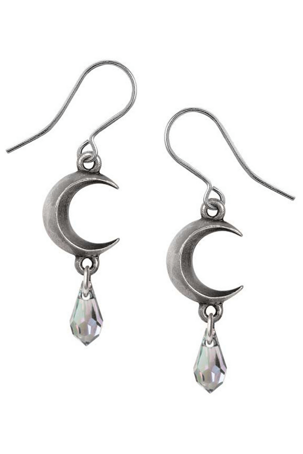 Moon Crystal Earrings with Teardrop Austrian Crystal