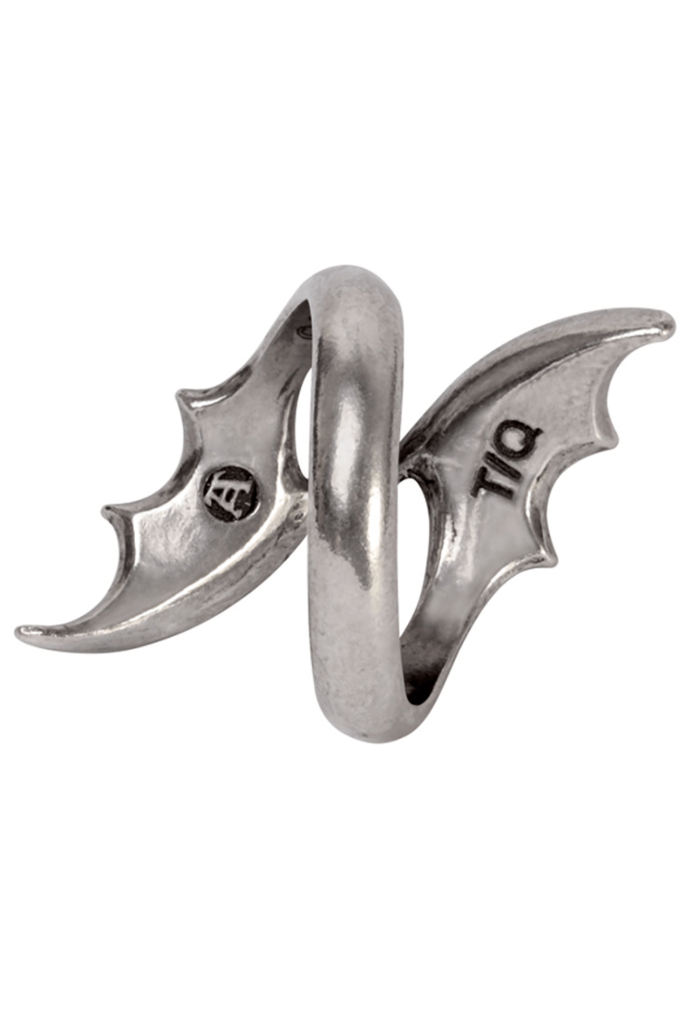 Mystery Bat Wing Gothic Ring in English Antiqued Pewter