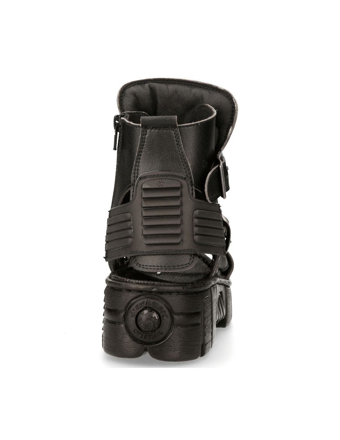 NEW ROCK Men's Bio Black Tower Sandals - Gothic Footwear