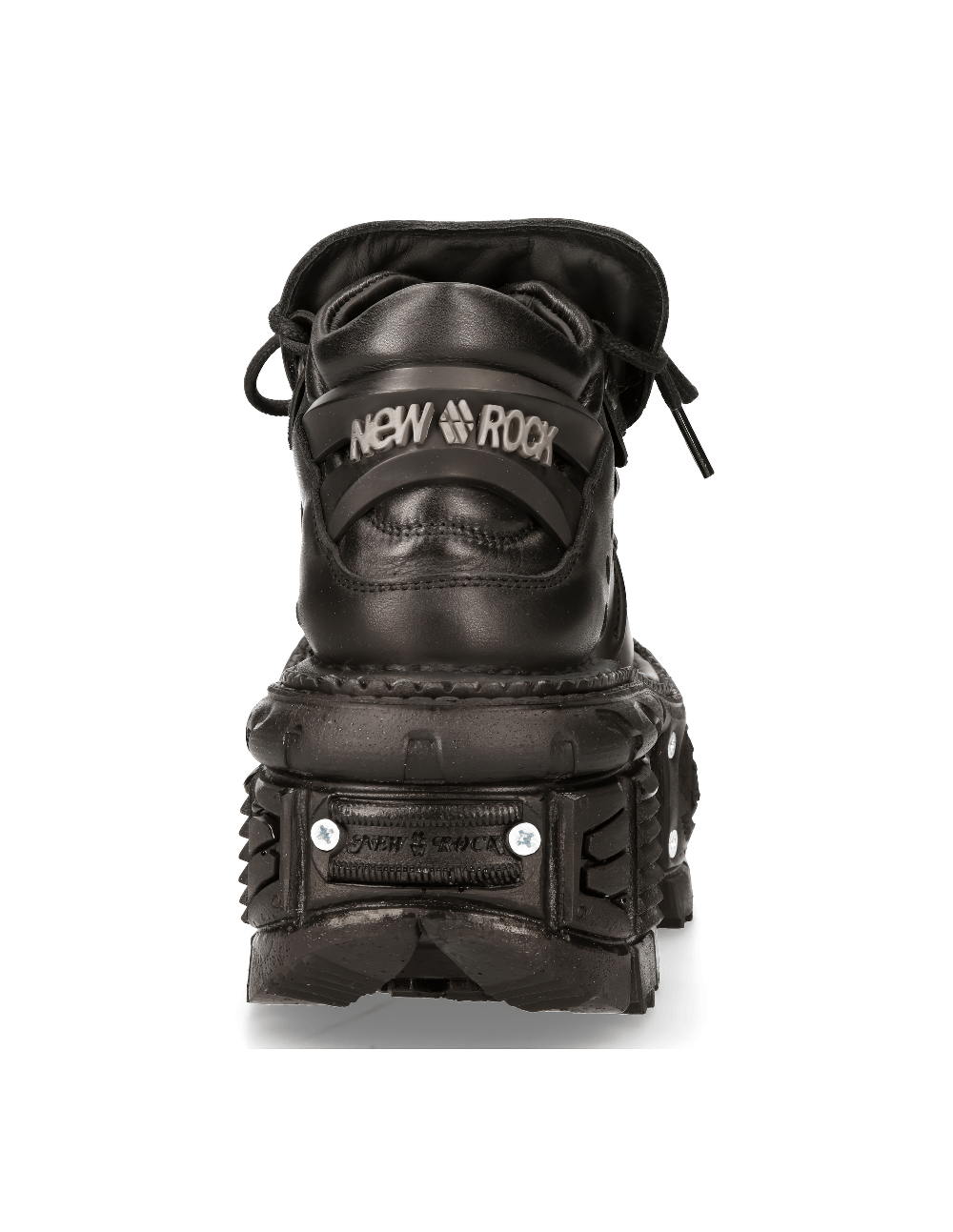 NEW ROCK Men's Black Leather Ankle Boots for Rock Enthusiasts