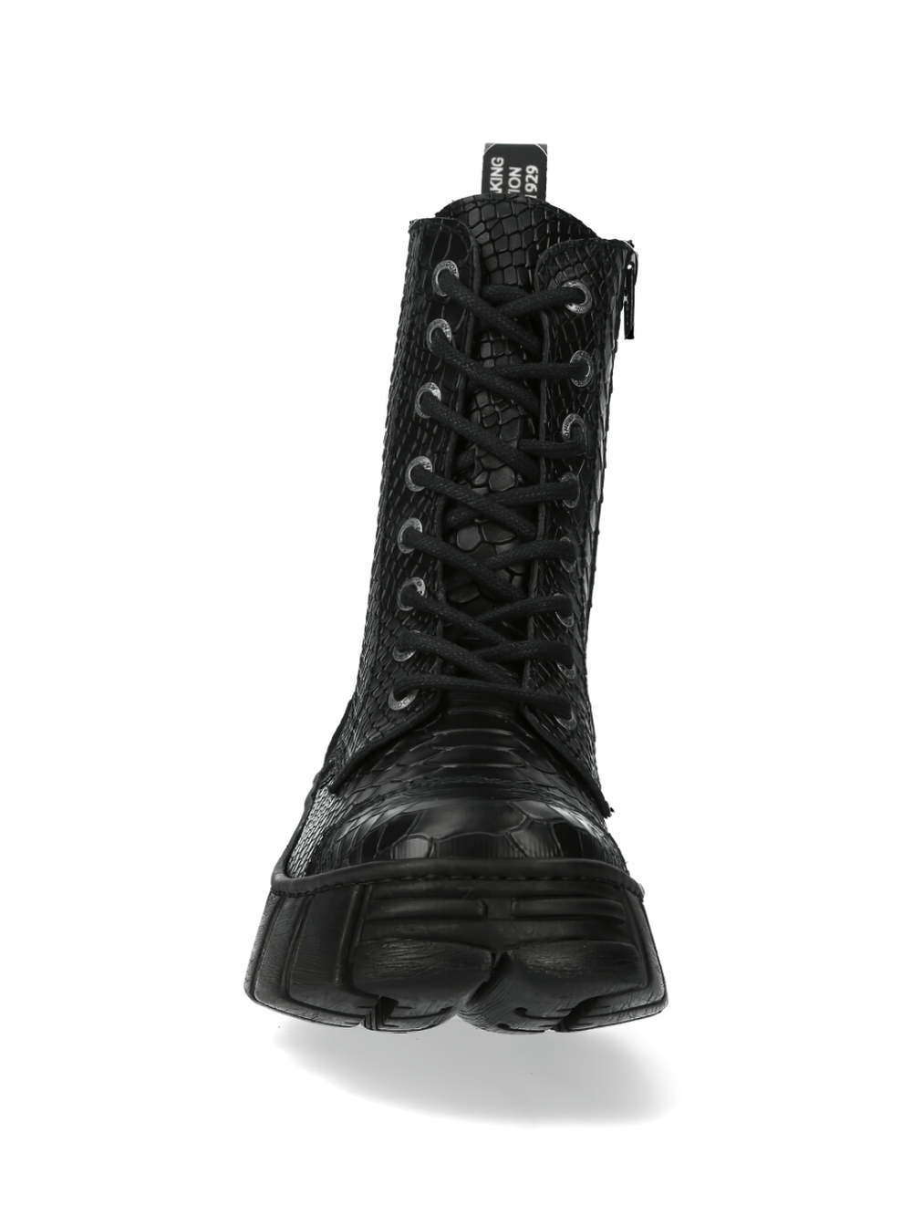 NEW ROCK Men's Black Snake Print Gothic Boots with Thick Sole