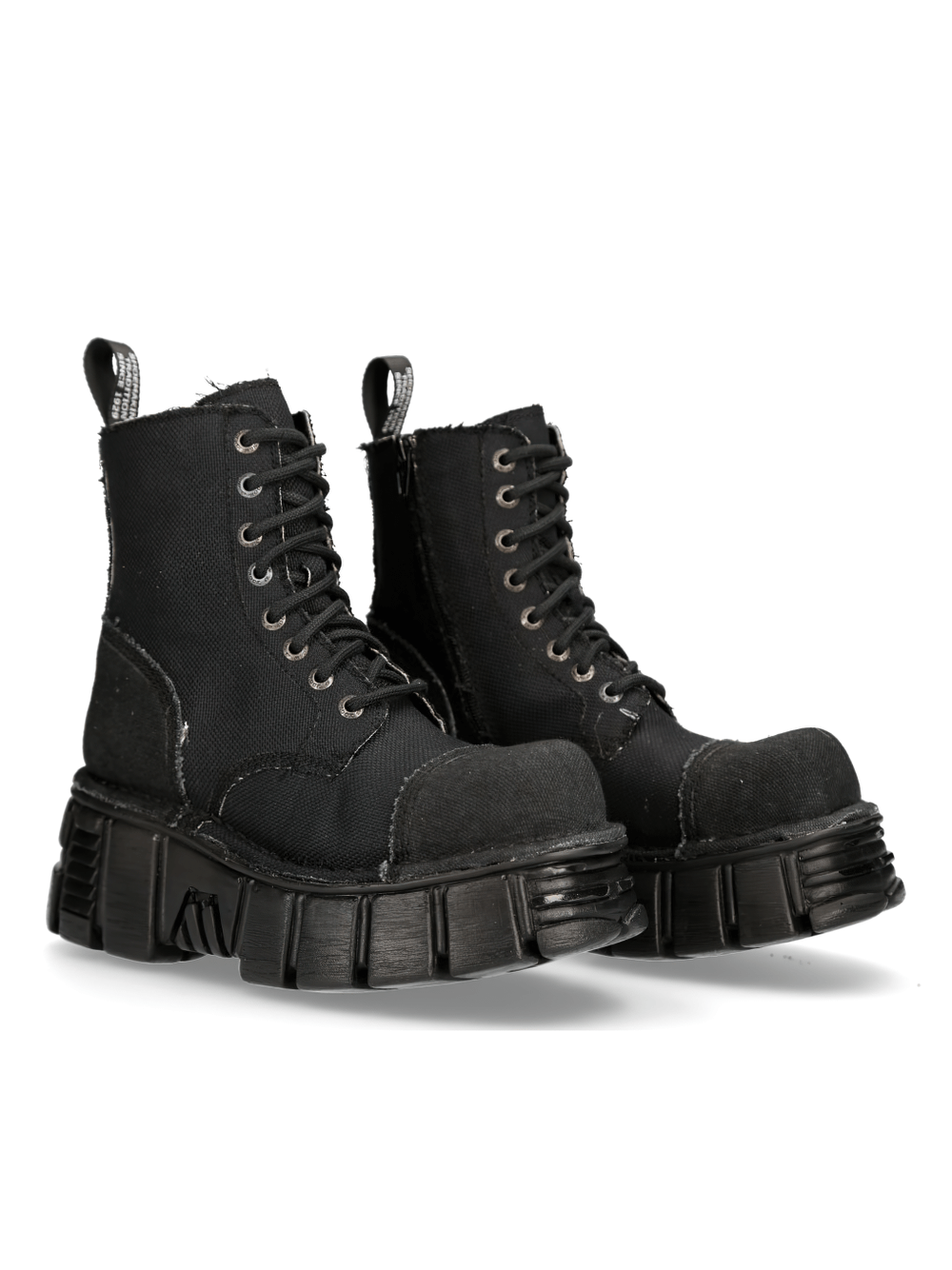 NEW ROCK Men's Black Tower Military-Style Robust Boots