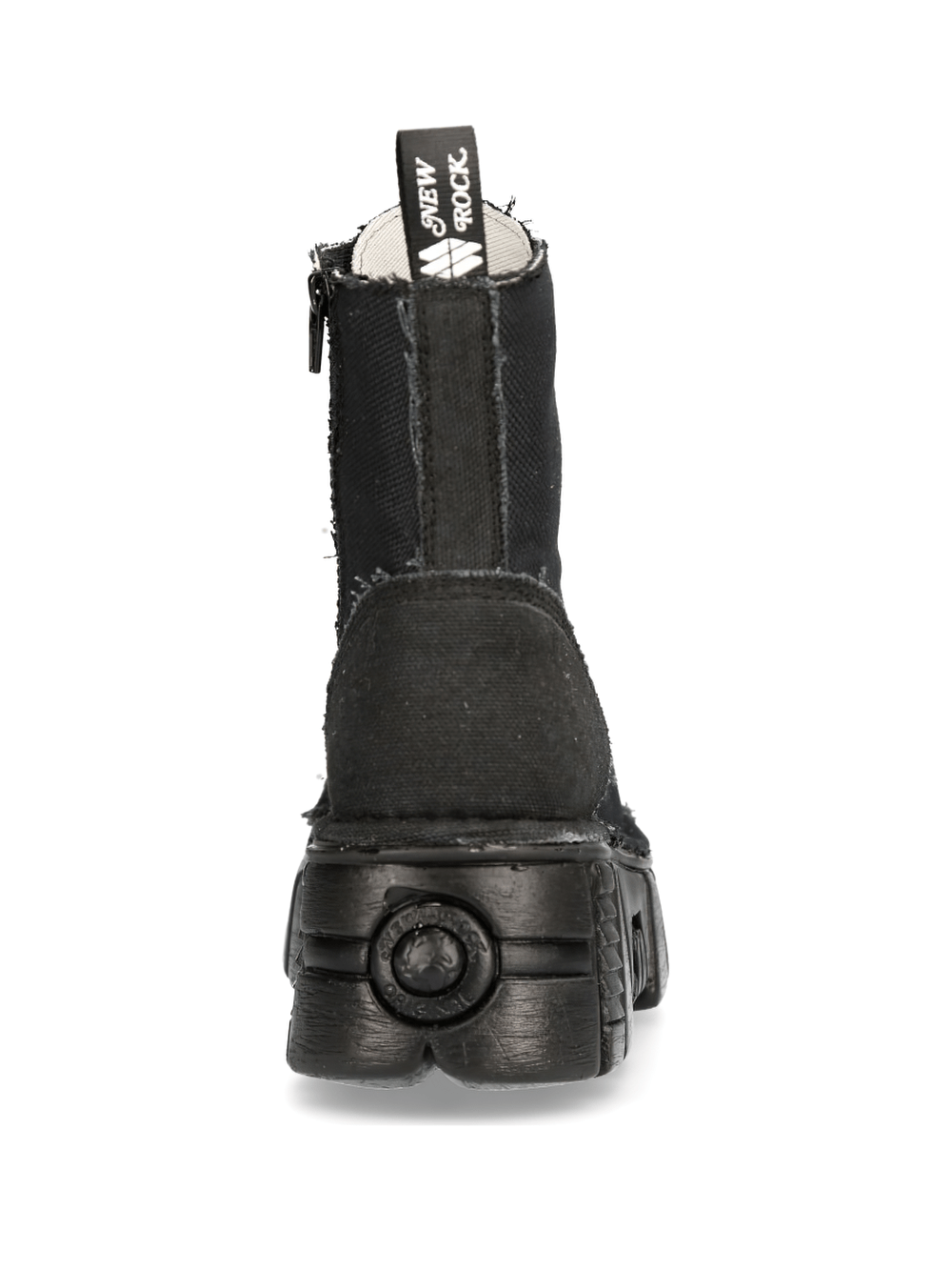 NEW ROCK Men's Black Tower Military-Style Robust Boots