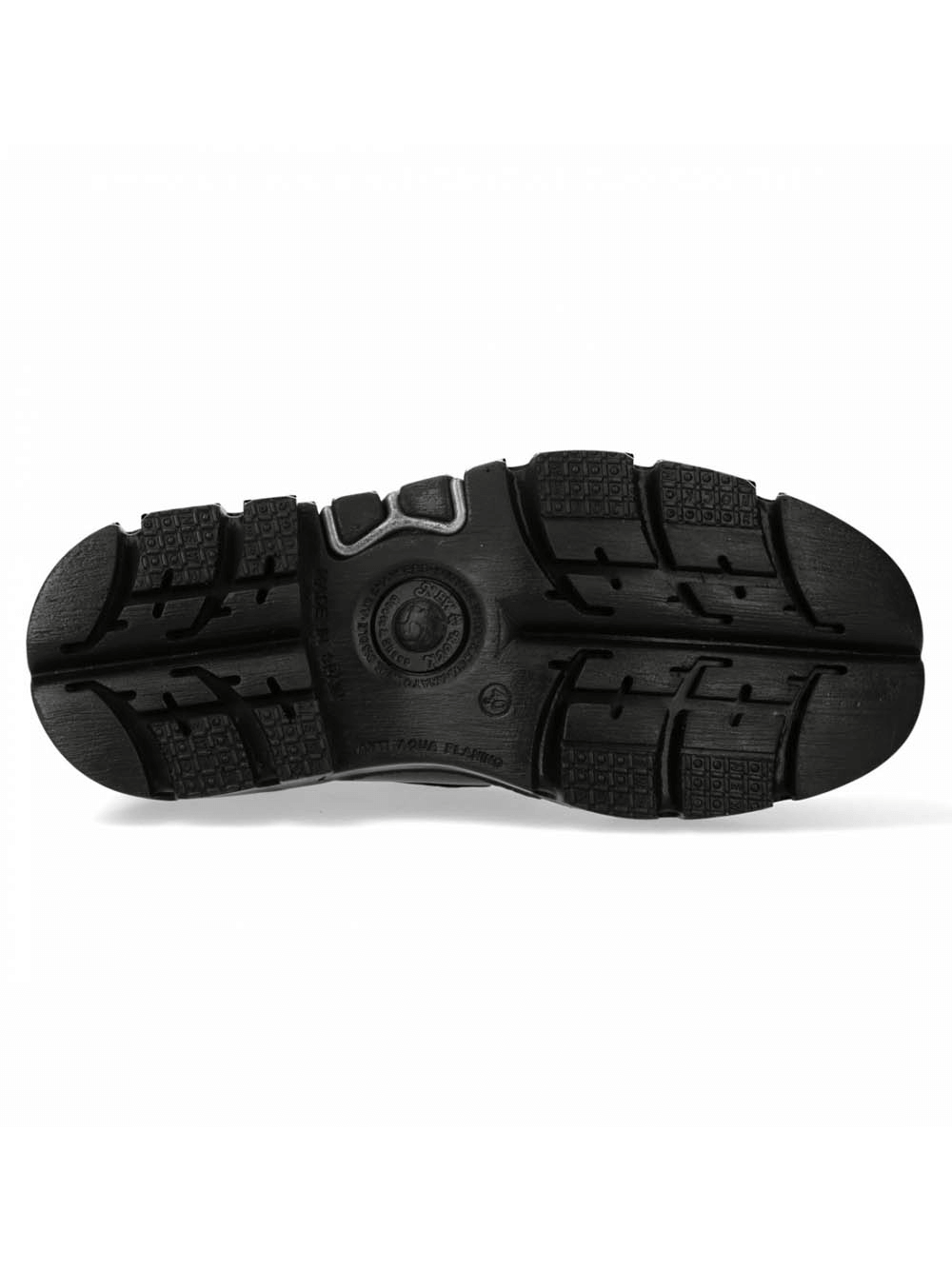 NEW ROCK Men's Black Urban Rock Slip-On Shoes with Metal Emblem